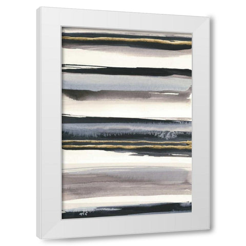 Gilded Grey IV White Modern Wood Framed Art Print by Paschke, Chris