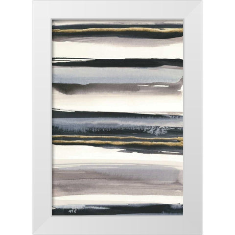 Gilded Grey IV White Modern Wood Framed Art Print by Paschke, Chris