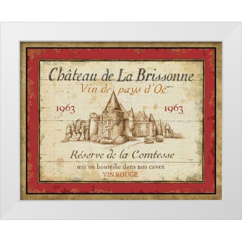 French Wine Label I White Modern Wood Framed Art Print by Brissonnet, Daphne