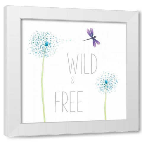 Wild and Free White Modern Wood Framed Art Print by Adams, Sarah