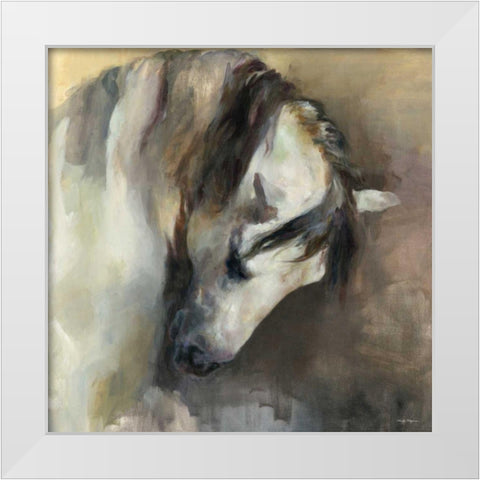 Classical Horse v2 White Modern Wood Framed Art Print by Hageman, Marilyn