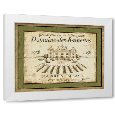 French Wine Label III White Modern Wood Framed Art Print by Brissonnet, Daphne