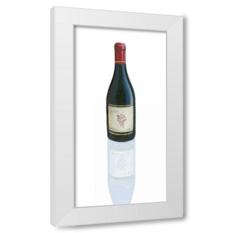 Wine Stance I White Modern Wood Framed Art Print by Fabiano, Marco