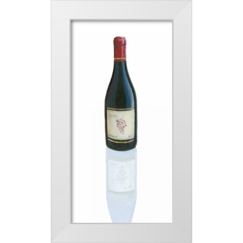 Wine Stance I White Modern Wood Framed Art Print by Fabiano, Marco