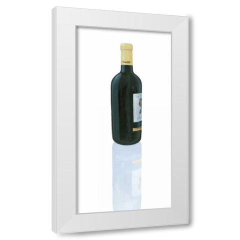 Wine Stance III White Modern Wood Framed Art Print by Fabiano, Marco