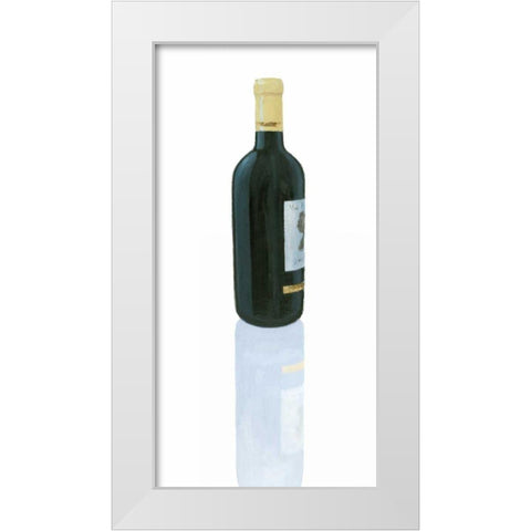 Wine Stance III White Modern Wood Framed Art Print by Fabiano, Marco