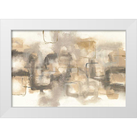 Platinum Neutrals I White Modern Wood Framed Art Print by Paschke, Chris