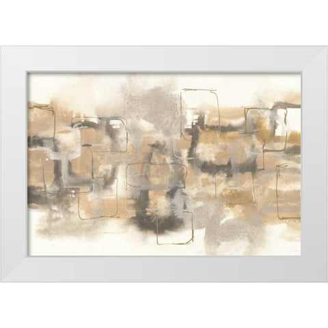 Platinum Neutrals II White Modern Wood Framed Art Print by Paschke, Chris