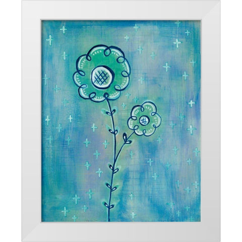 Magical Flowers II White Modern Wood Framed Art Print by Averinos, Melissa