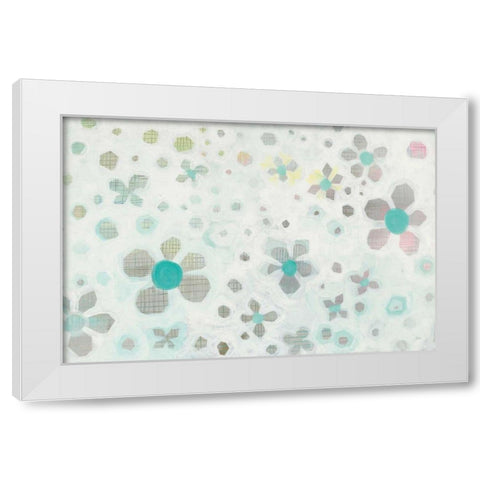 Graph Blooms White Modern Wood Framed Art Print by Averinos, Melissa