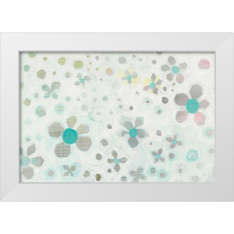 Graph Blooms White Modern Wood Framed Art Print by Averinos, Melissa