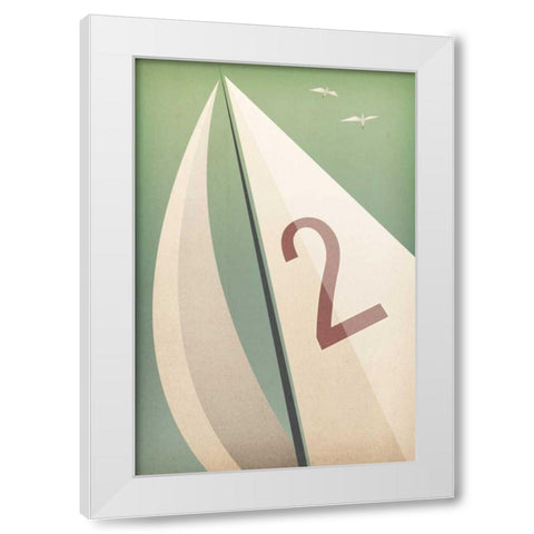 Sails VIII White Modern Wood Framed Art Print by Fowler, Ryan