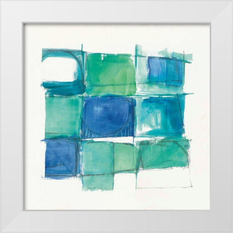 131 West 3rd Street Square II on White White Modern Wood Framed Art Print by Schick, Mike