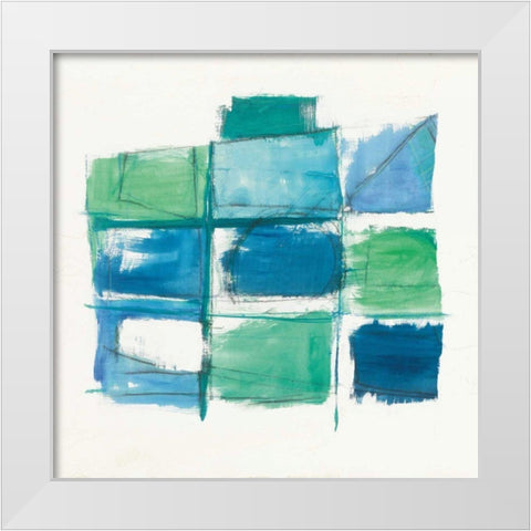 131 West 3rd Street Square III on White White Modern Wood Framed Art Print by Schick, Mike