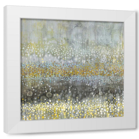 Rain Abstract III White Modern Wood Framed Art Print by Nai, Danhui