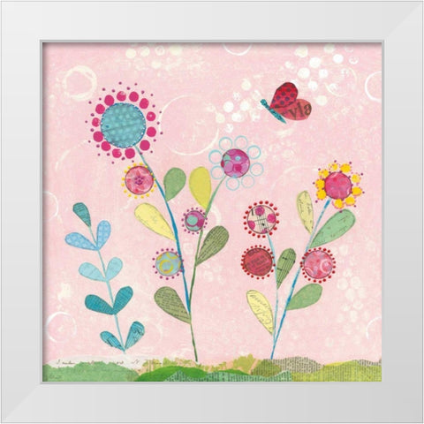 Pattys Garden IV White Modern Wood Framed Art Print by Prahl, Courtney