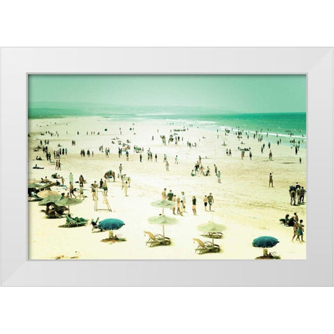 Caravan of Dreams White Modern Wood Framed Art Print by Bevan, Keri