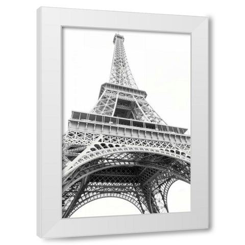 Eiffel up Close White Modern Wood Framed Art Print by Marshall, Laura