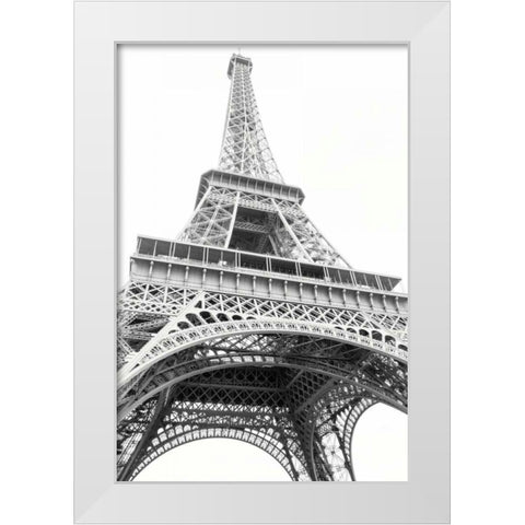 Eiffel up Close White Modern Wood Framed Art Print by Marshall, Laura