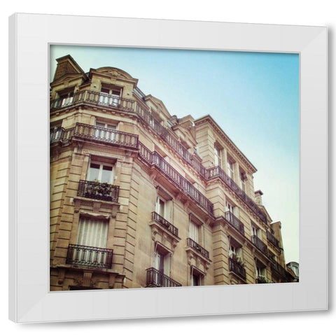 Paris Moments II White Modern Wood Framed Art Print by Marshall, Laura