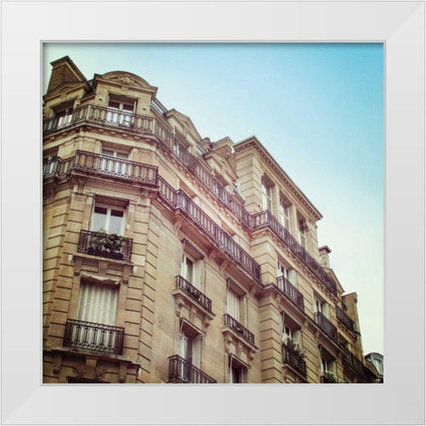 Paris Moments II White Modern Wood Framed Art Print by Marshall, Laura