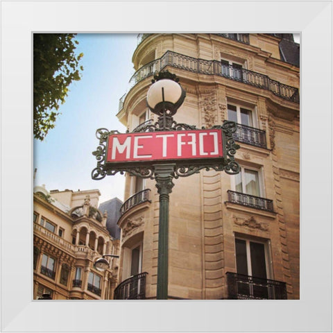 Paris Moments VII White Modern Wood Framed Art Print by Marshall, Laura