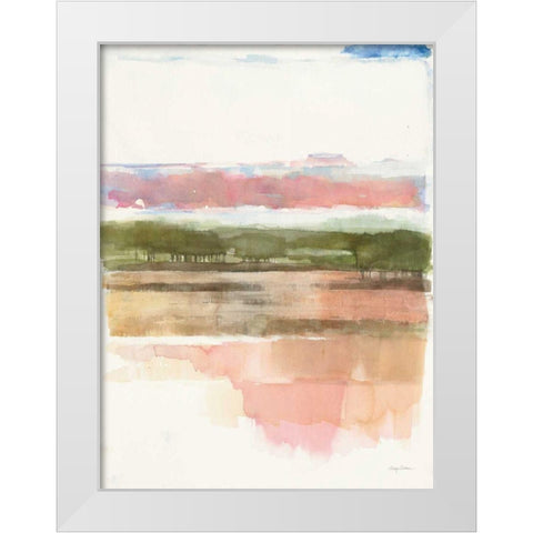 Sunset White Modern Wood Framed Art Print by Tillmon, Avery