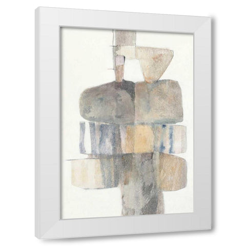 Stepping Stones White Modern Wood Framed Art Print by Schick, Mike