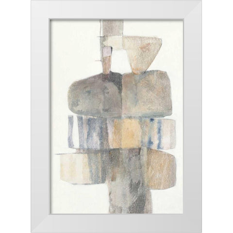 Stepping Stones White Modern Wood Framed Art Print by Schick, Mike