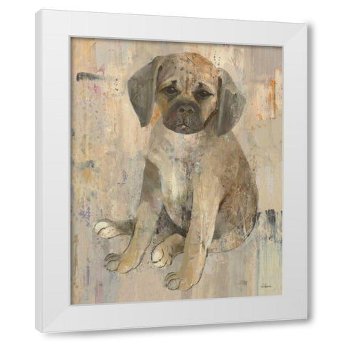 Paco v2 White Modern Wood Framed Art Print by Hristova, Albena