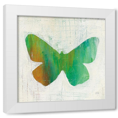 Flight Patterns Butterfly II White Modern Wood Framed Art Print by Averinos, Melissa
