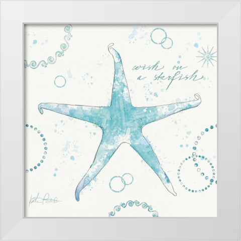 Coastal Splash I White Modern Wood Framed Art Print by Pertiet, Katie