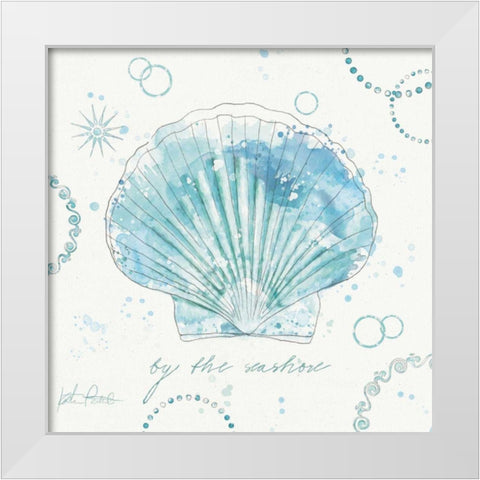 Coastal Splash II White Modern Wood Framed Art Print by Pertiet, Katie