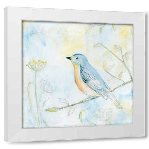 Sketched Songbird II White Modern Wood Framed Art Print by Schlabach, Sue