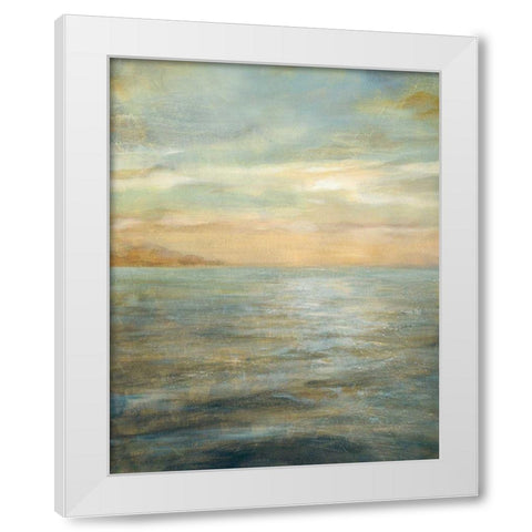 Serene Sea II White Modern Wood Framed Art Print by Nai, Danhui