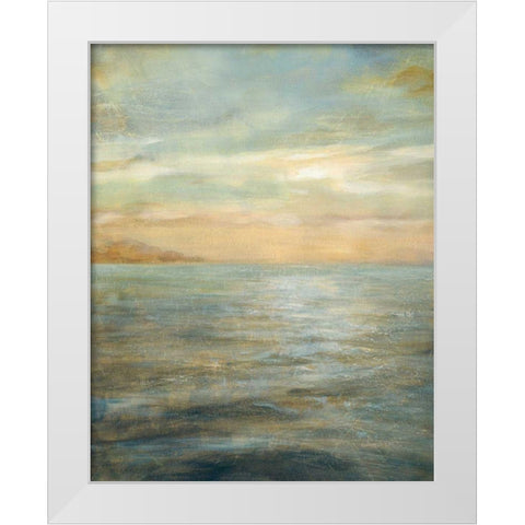 Serene Sea II White Modern Wood Framed Art Print by Nai, Danhui