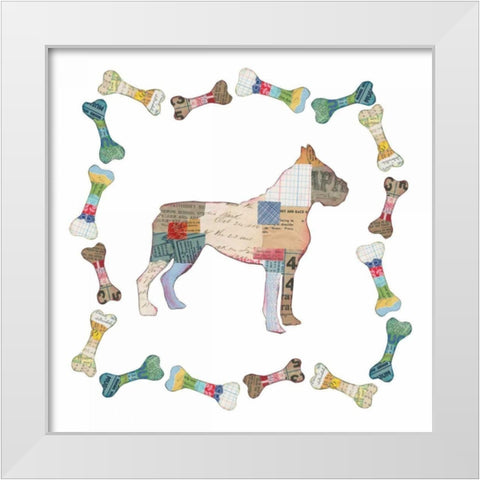 Good Dog I Sq with Border White Modern Wood Framed Art Print by Prahl, Courtney