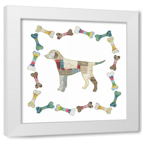 Good Dog II Sq with Border White Modern Wood Framed Art Print by Prahl, Courtney