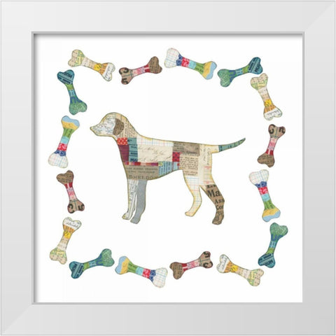Good Dog II Sq with Border White Modern Wood Framed Art Print by Prahl, Courtney