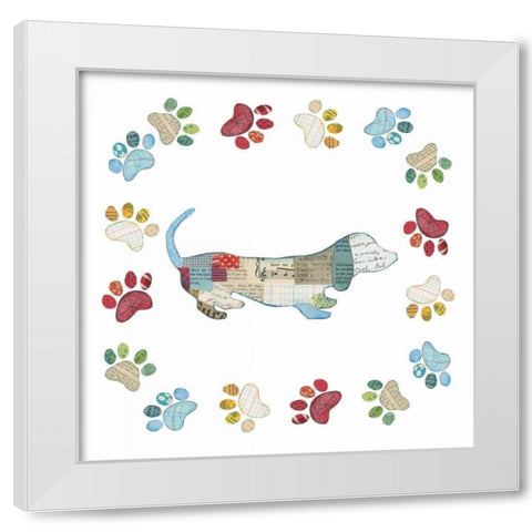 Good Dog III Sq with Border White Modern Wood Framed Art Print by Prahl, Courtney