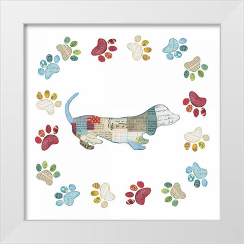 Good Dog III Sq with Border White Modern Wood Framed Art Print by Prahl, Courtney
