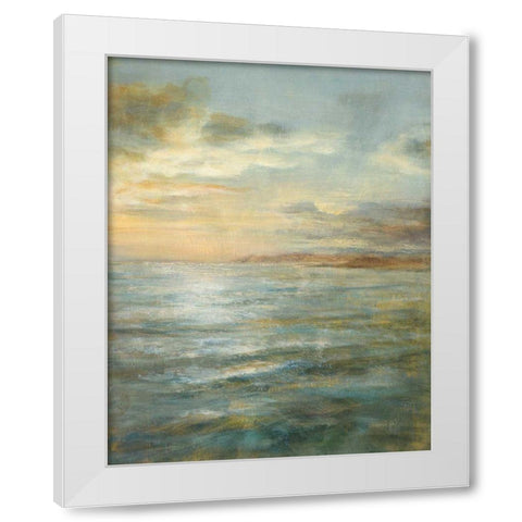 Serene Sea III White Modern Wood Framed Art Print by Nai, Danhui