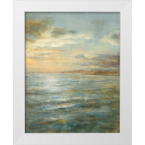 Serene Sea III White Modern Wood Framed Art Print by Nai, Danhui