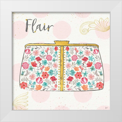 Fashion Blooms I White Modern Wood Framed Art Print by Aiken, Jess