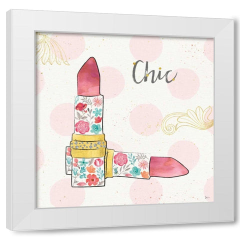 Fashion Blooms III White Modern Wood Framed Art Print by Aiken, Jess