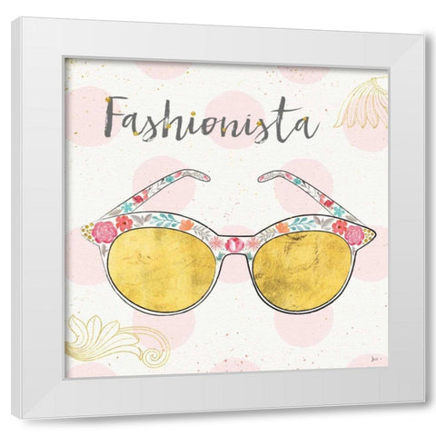 Fashion Blooms IV White Modern Wood Framed Art Print by Aiken, Jess