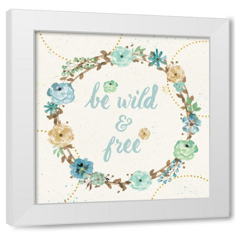 Flutterby Blooms V White Modern Wood Framed Art Print by Aiken, Jess