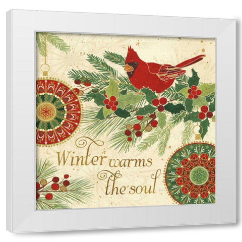 Winter Feathers VI White Modern Wood Framed Art Print by Charron, Veronique