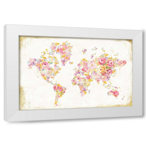 Midsummer World White Modern Wood Framed Art Print by Nai, Danhui