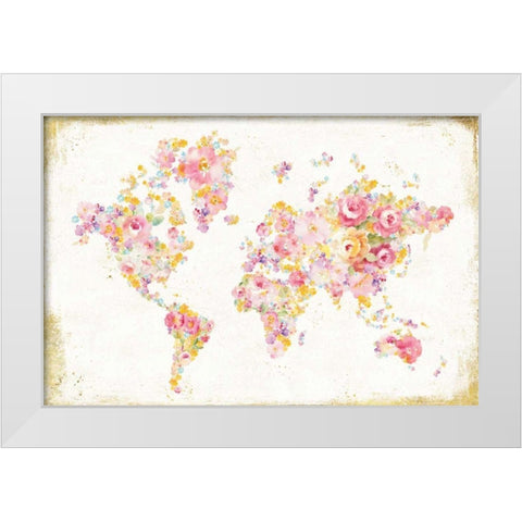 Midsummer World White Modern Wood Framed Art Print by Nai, Danhui